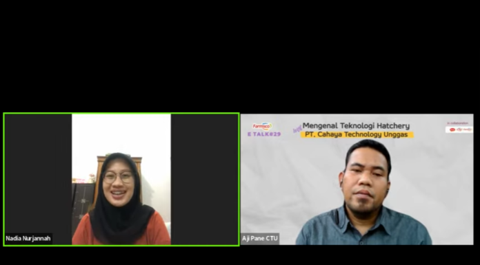 PT Farmsco Feed Indonesia menggelar “Farmsco E-Talk Part-29” dengan tema “Mengenal Teknologi Hatchery” yang bekerjasama dengan PT. Cahaya Technology Unggas secara daring melalui aplikasi Zoom Meeting dan live pada Kanal YouTube “Farmsco Indonesia”, Selasa (31/5).