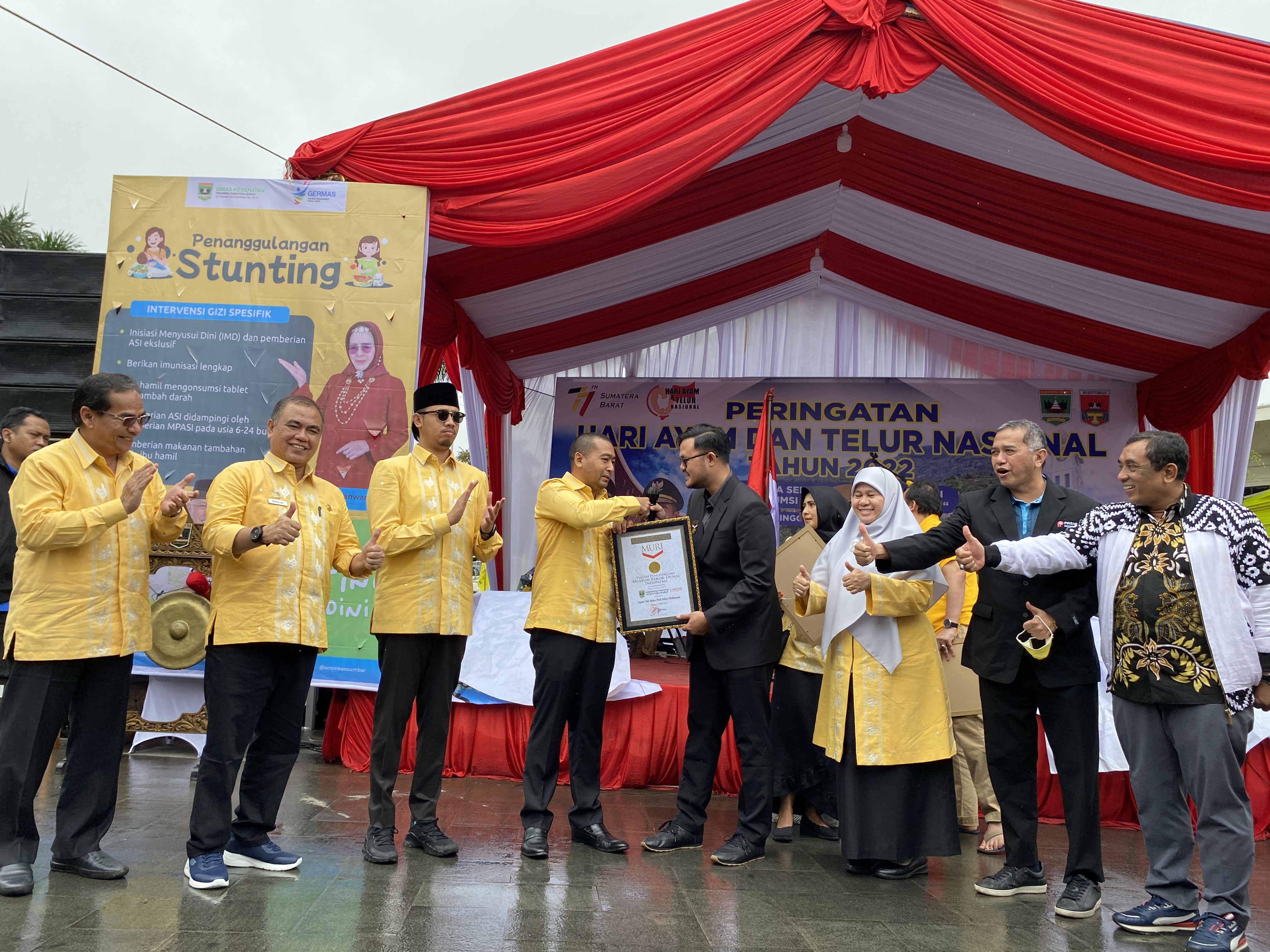 Pemecahan rekor Muri Minum Teh telur massal terbanyak sebanyak 5110 gelas dalam peringatan HATN 2022